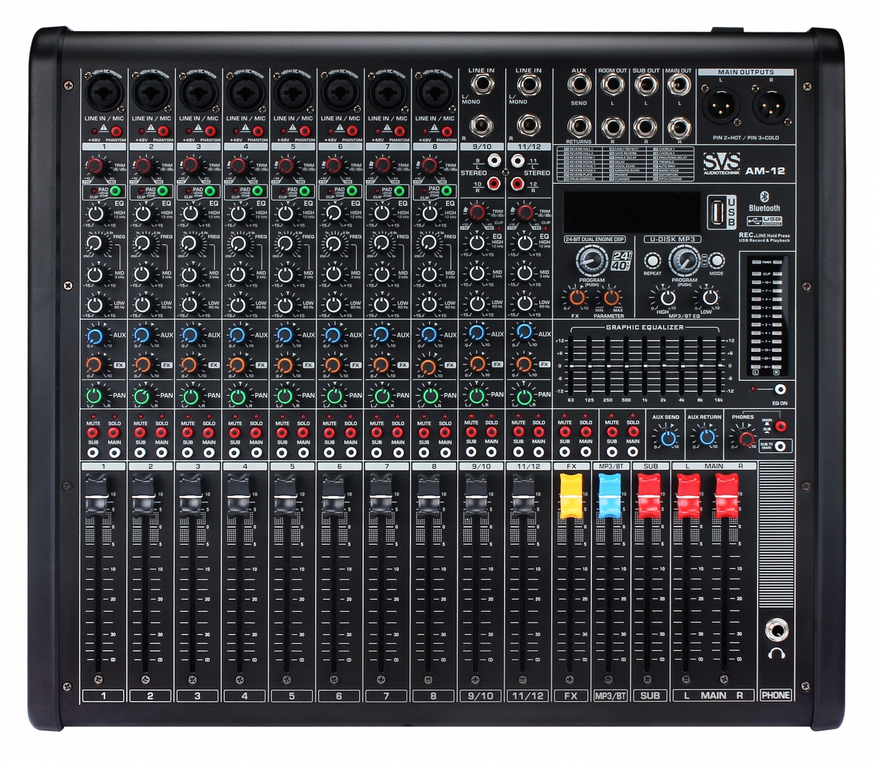 SVS Audiotechnik mixers AM-12 Микшерный пульт аналоговый, 12-канальный в Амурске