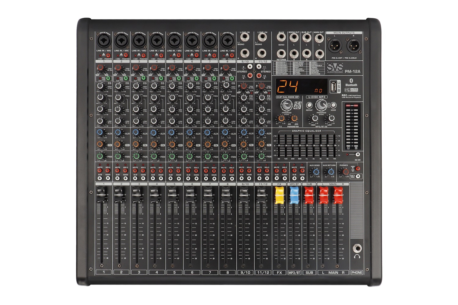 SVS Audiotechnik mixers PM-12A Активный аналоговый микшерный пульт, 12-канальный в Амурске